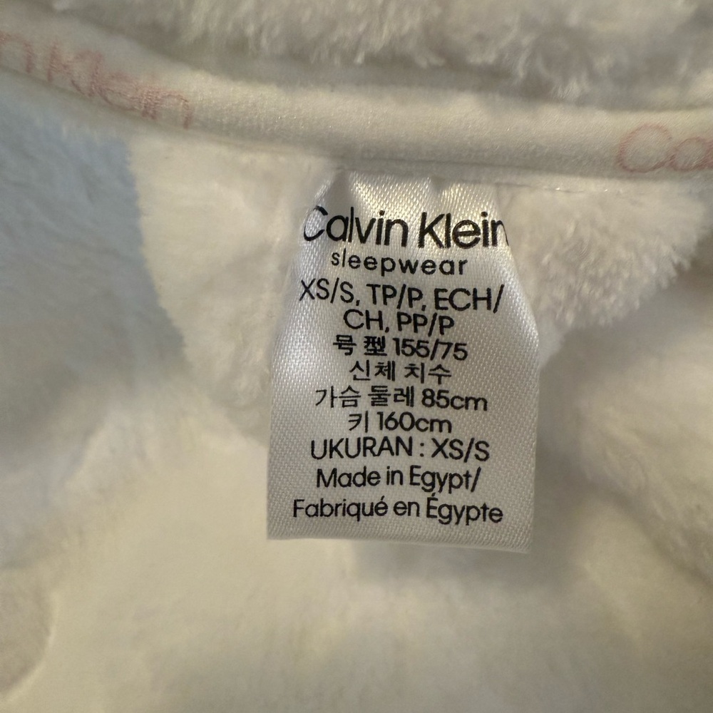 CALVIN KLEIN Women's Kimono Wrap Sleep Robe Long Sleeve White Color.Size XS/S - Picture 7 of 10